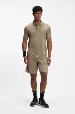 Active schnell trocknendes Poloshirt mit Signature-Streifen