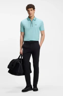Active Slim-Fit Poloshirt aus feuchtigkeitsregulierender Stretch-Baumwolle