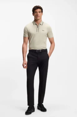 Active Slim-Fit Poloshirt aus feuchtigkeitsregulierender Stretch-Baumwolle