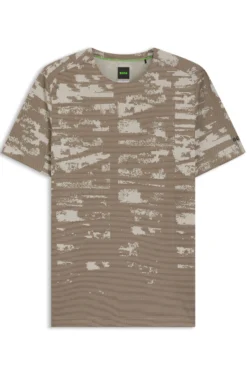 Active Slim-Fit T-Shirt mit Jacquard-Muster