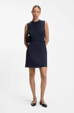 A-Linien-Kleid mit Logo-Schleife