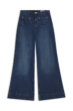 Ausgestellte Jeans aus blauem Denim