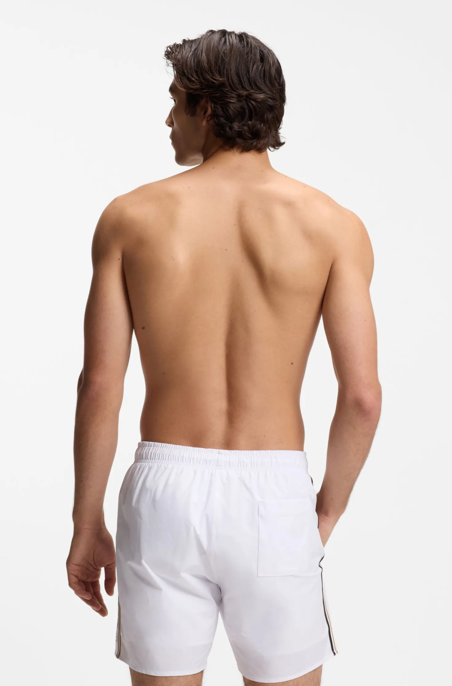 Badeshorts mit Signature-Streifen und Logo