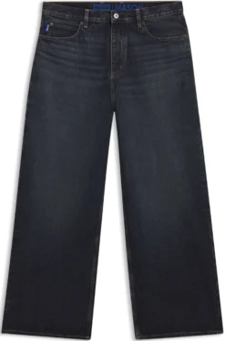Baggy-Fit Jeans aus blauem Denim mit Vintage-Waschung