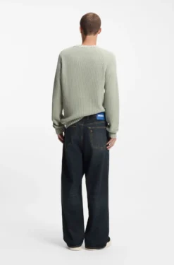 Baggy-Fit Jeans aus blauem Denim mit Vintage-Waschung