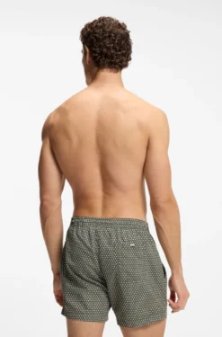 Bedruckte Badeshorts mit Logo-Badge
