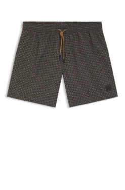 Bedruckte Badeshorts mit Logo-Badge