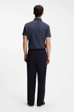 Bedrucktes Slim-Fit Hemd aus funktionalem Stretch-Jersey
