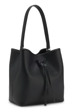 Beuteltasche aus genarbtem Kunstleder mit Double-B-Monogramm