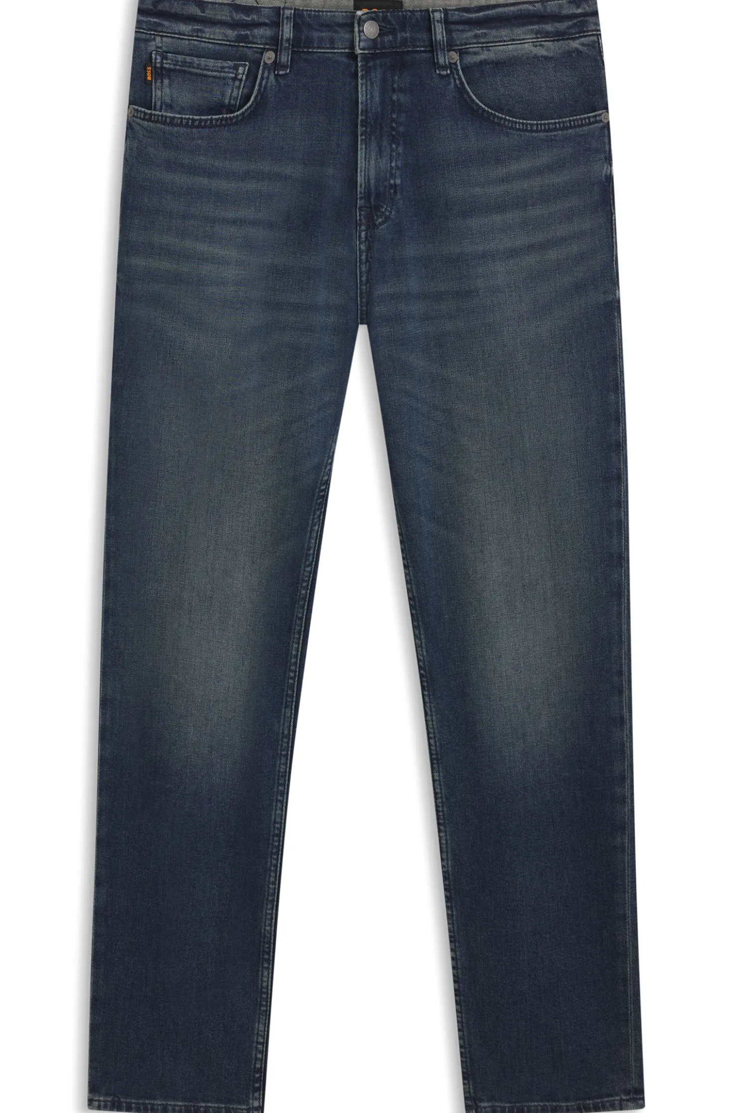Blaue Maine Regular-Fit Jeans aus bequemem Stretch-Denim