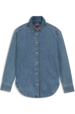 Blaues Hemd aus festem Denim