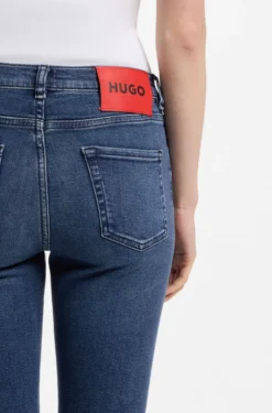 Blaue Skinny-Fit Jeans aus Stretch-Denim