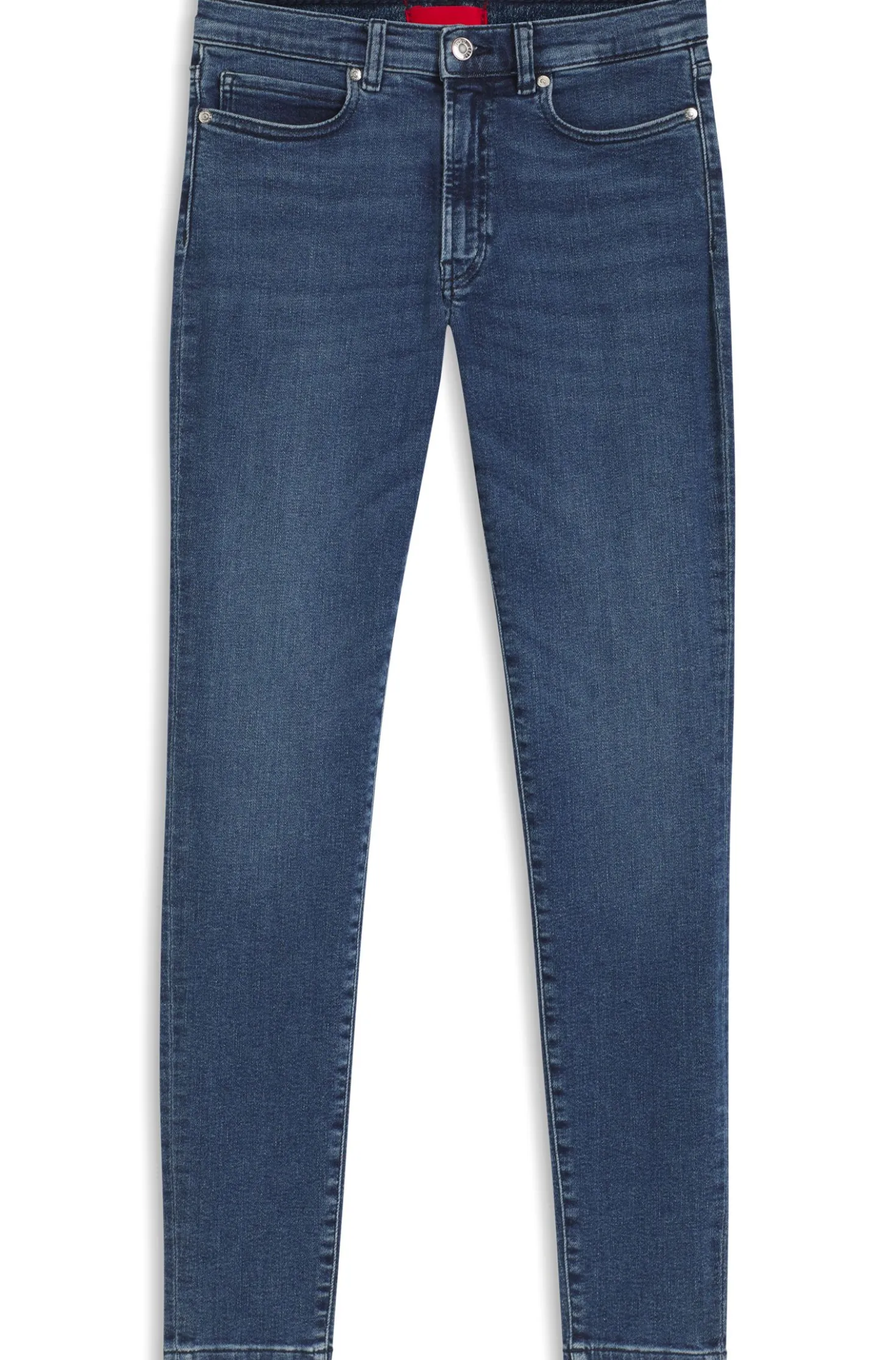 Blaue Skinny-Fit Jeans aus Stretch-Denim
