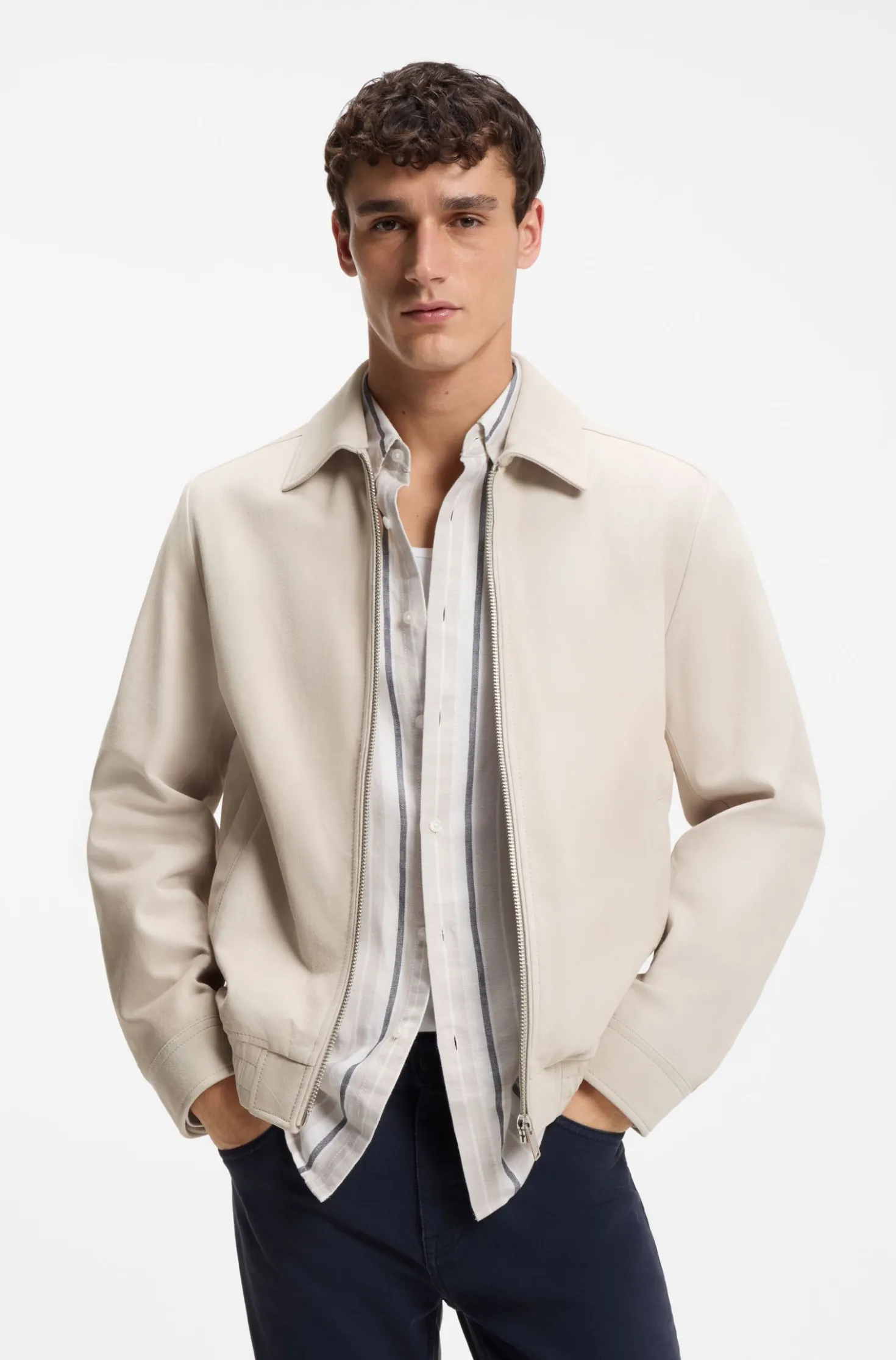 Blouson aus weichem Veloursleder