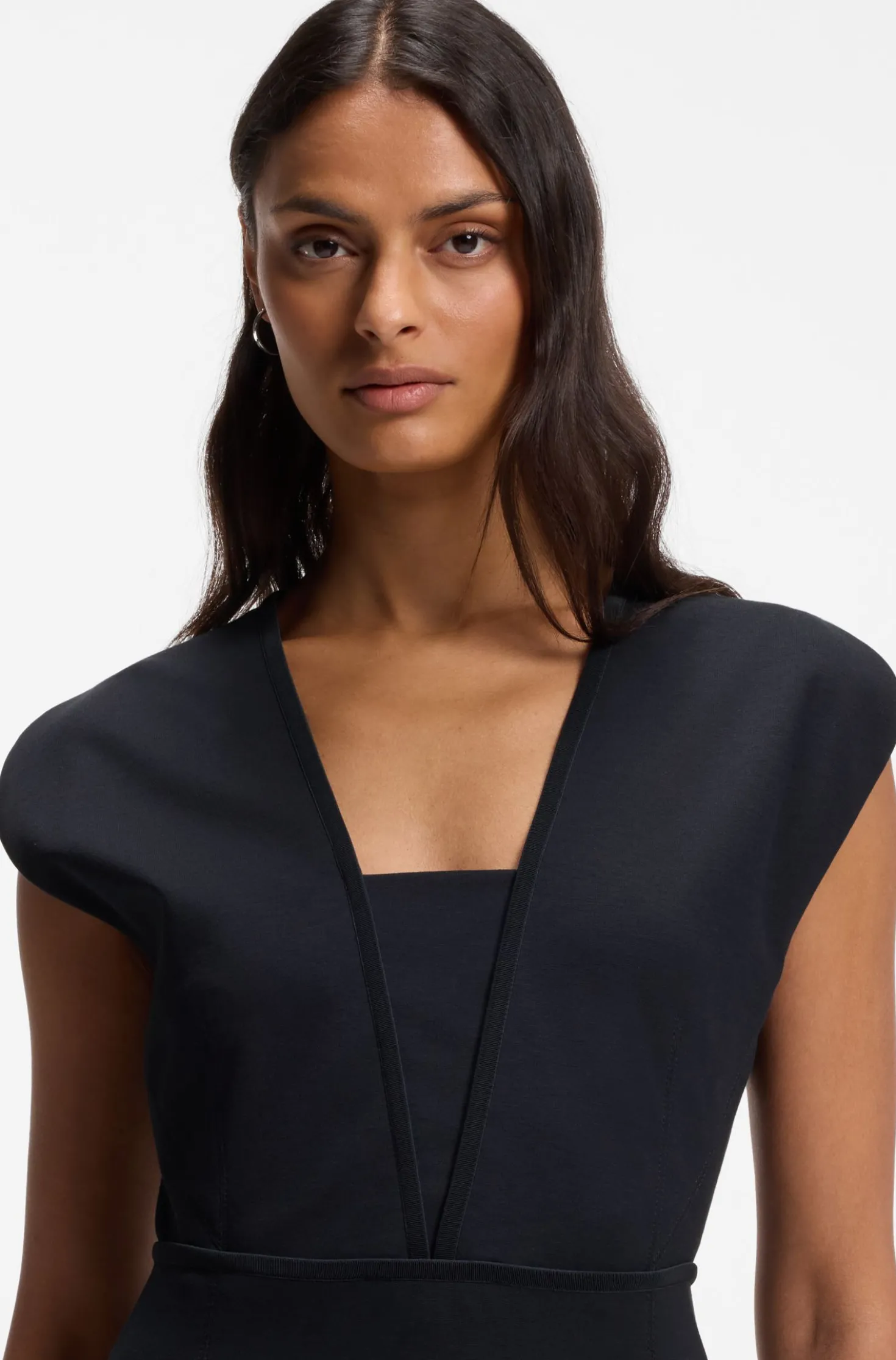 Bodycon-Kleid mit Grosgrain-Besätzen