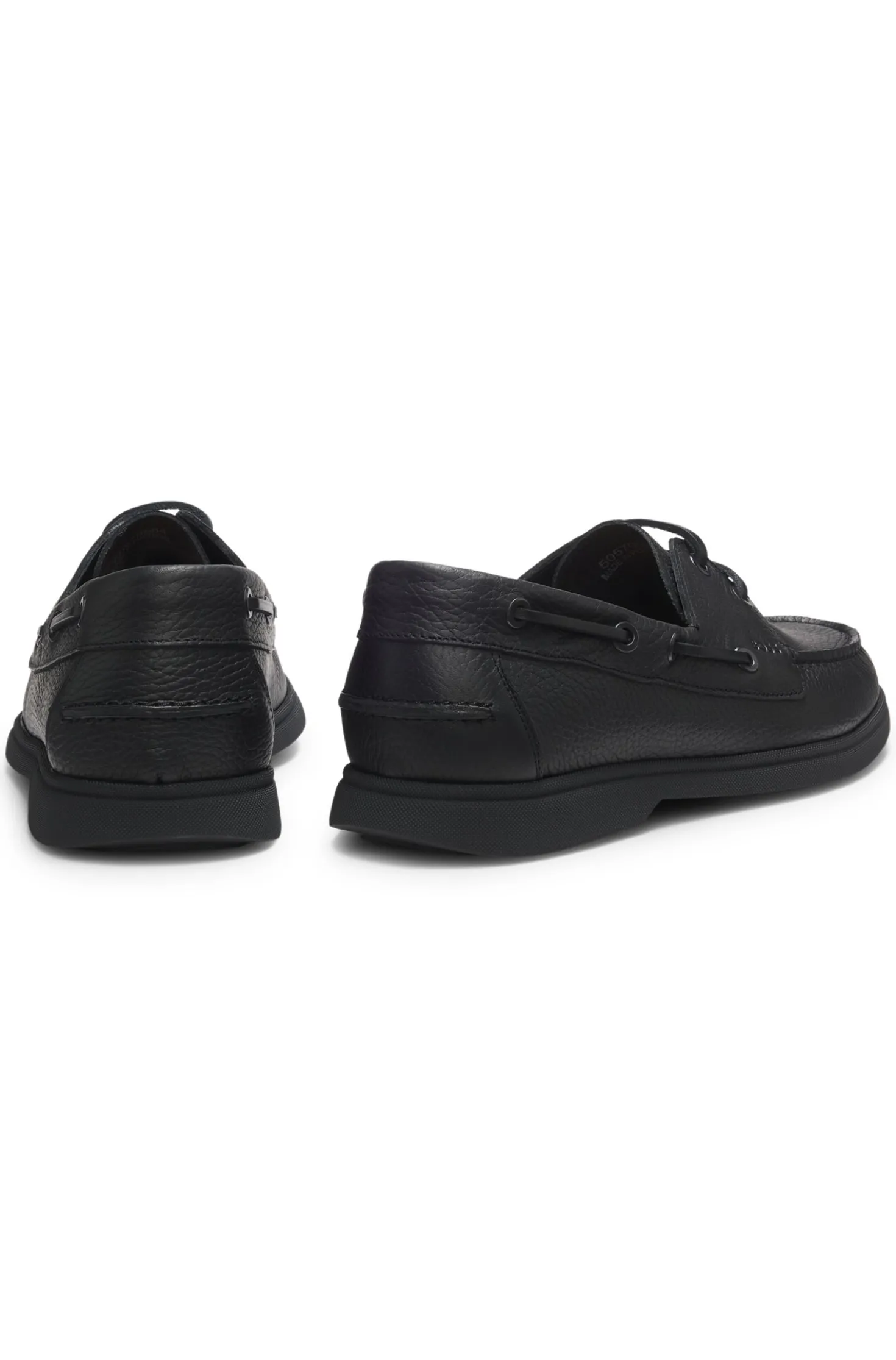 Bootsschuhe aus gewalktem Leder