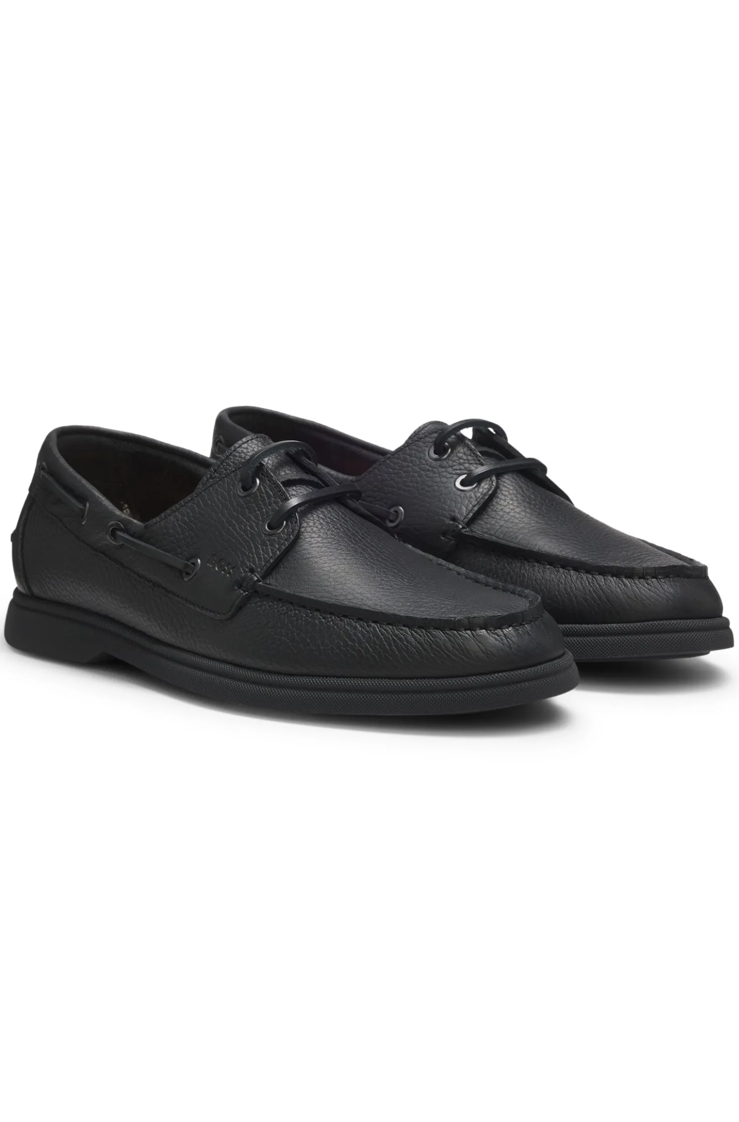 Bootsschuhe aus gewalktem Leder