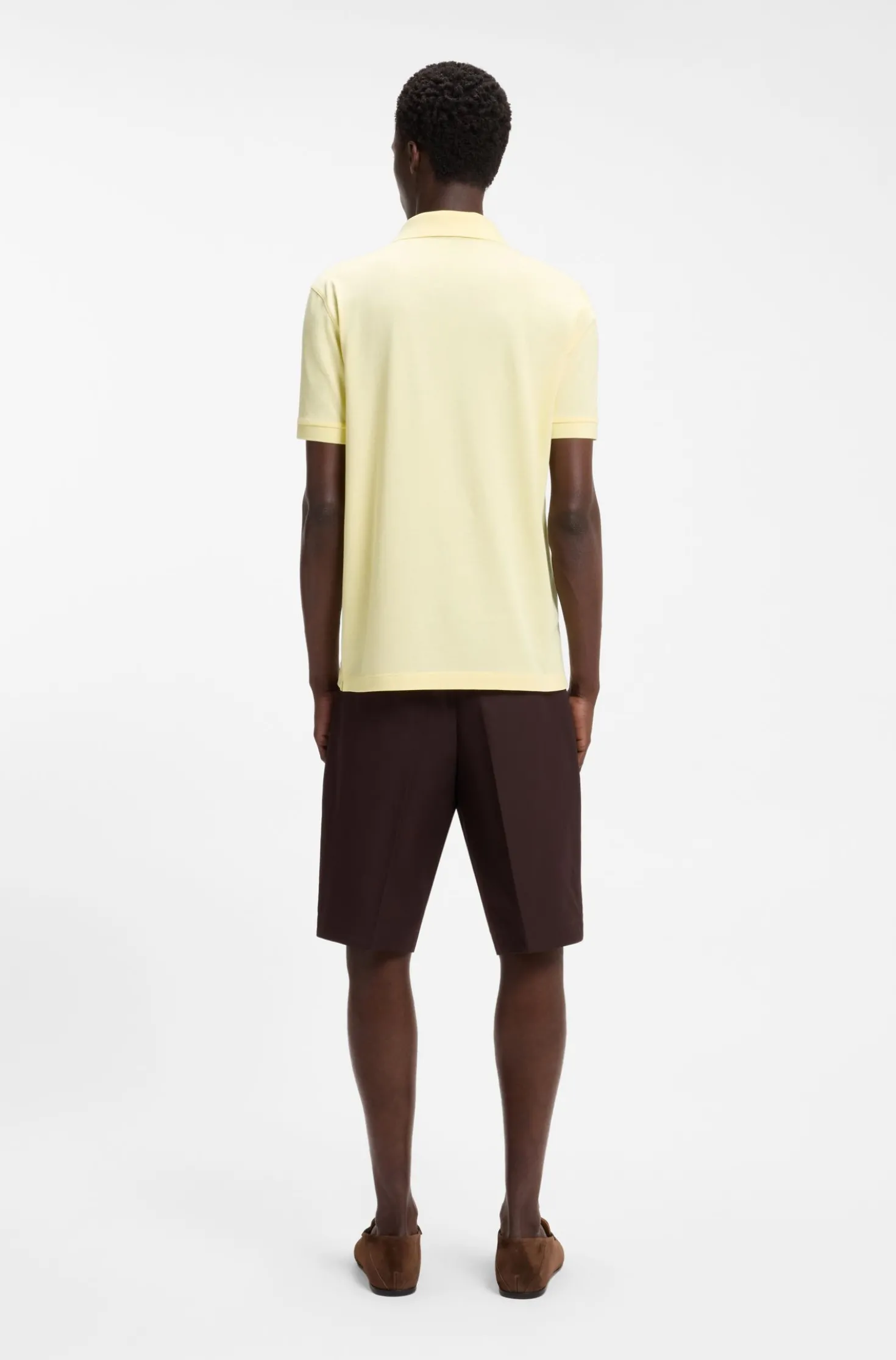 BOSS BY BECKHAM Poloshirt aus Baumwoll-Mix mit Seide