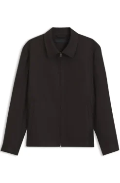 BOSS BY BECKHAM Relaxed-Fit Jacke aus Leinen