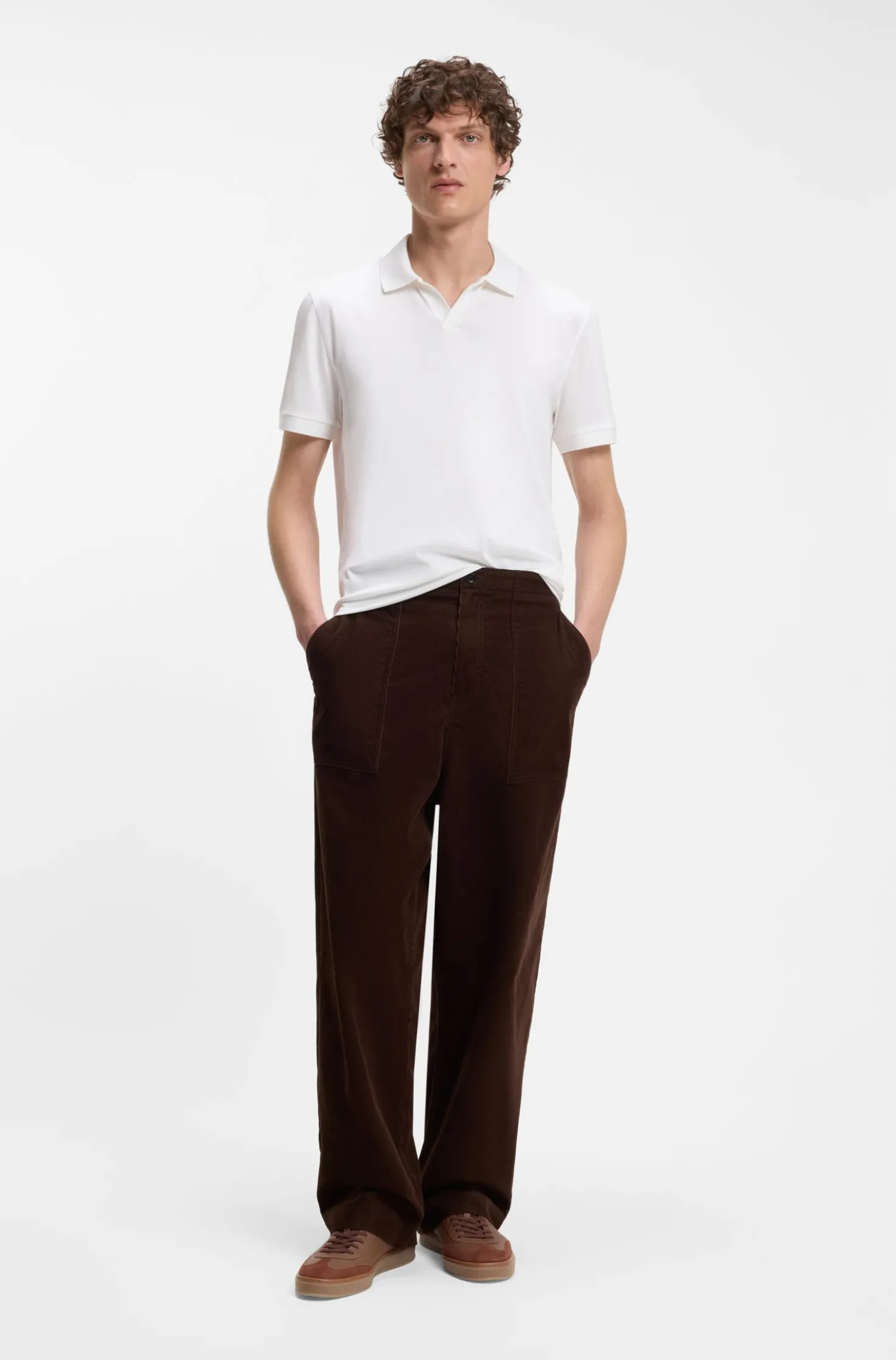 BOSS BY BECKHAM Sneakers aus Leder und Veloursleder