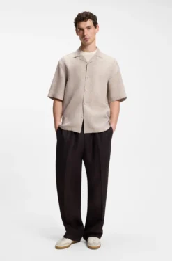 BOSS BY BECKHAM Sneakers aus Leder und Veloursleder