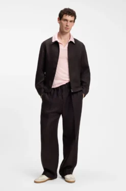 BOSS BY BECKHAM Strick-Polo aus Schurwolle