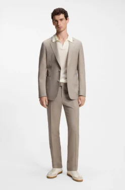 BOSS BY BECKHAM Strick-Polo aus Schurwolle