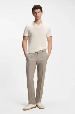 BOSS BY BECKHAM Strick-Polo aus Schurwolle