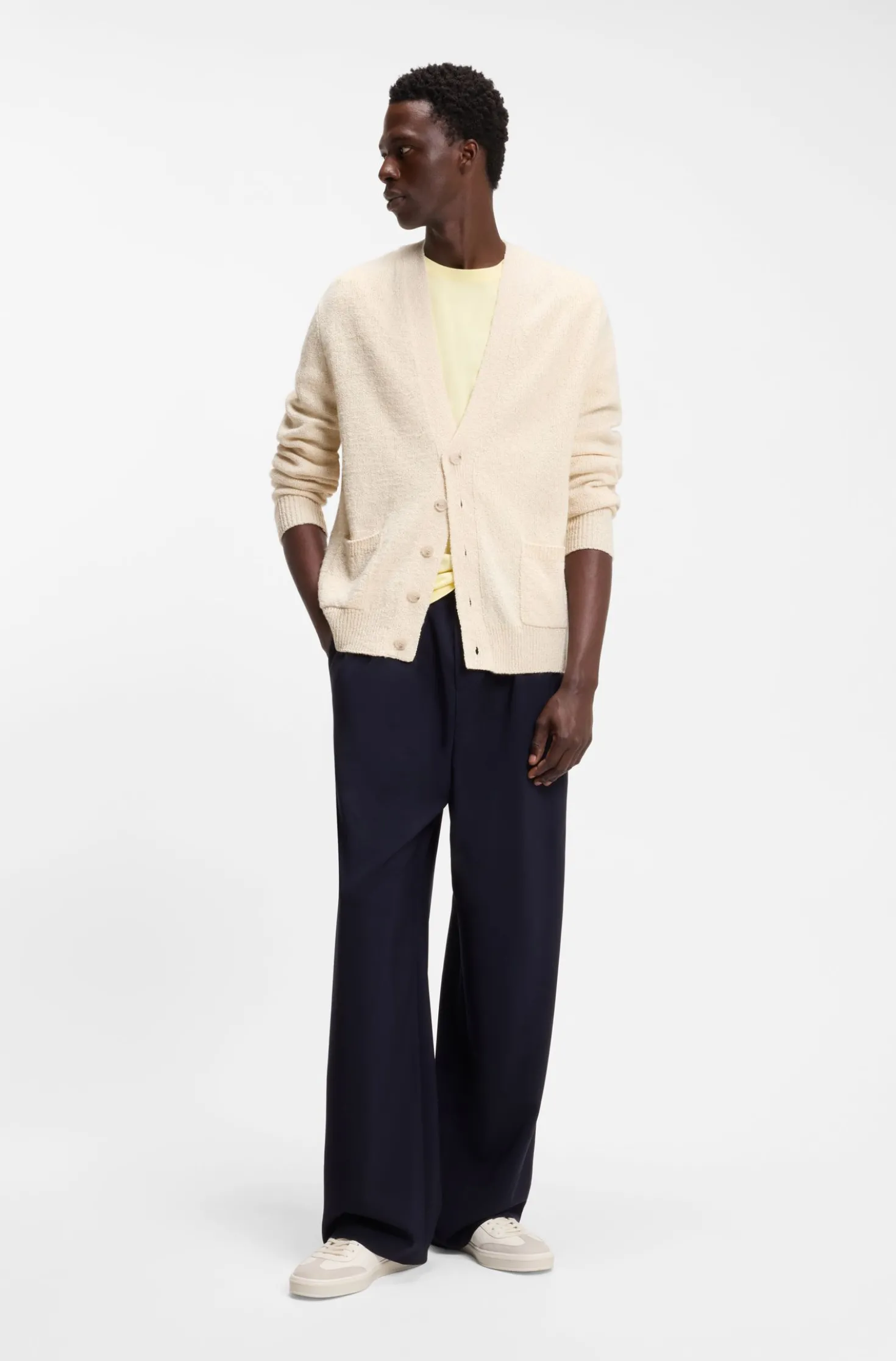BOSS BY BECKHAM T-Shirt aus Baumwoll-Mix mit Seide
