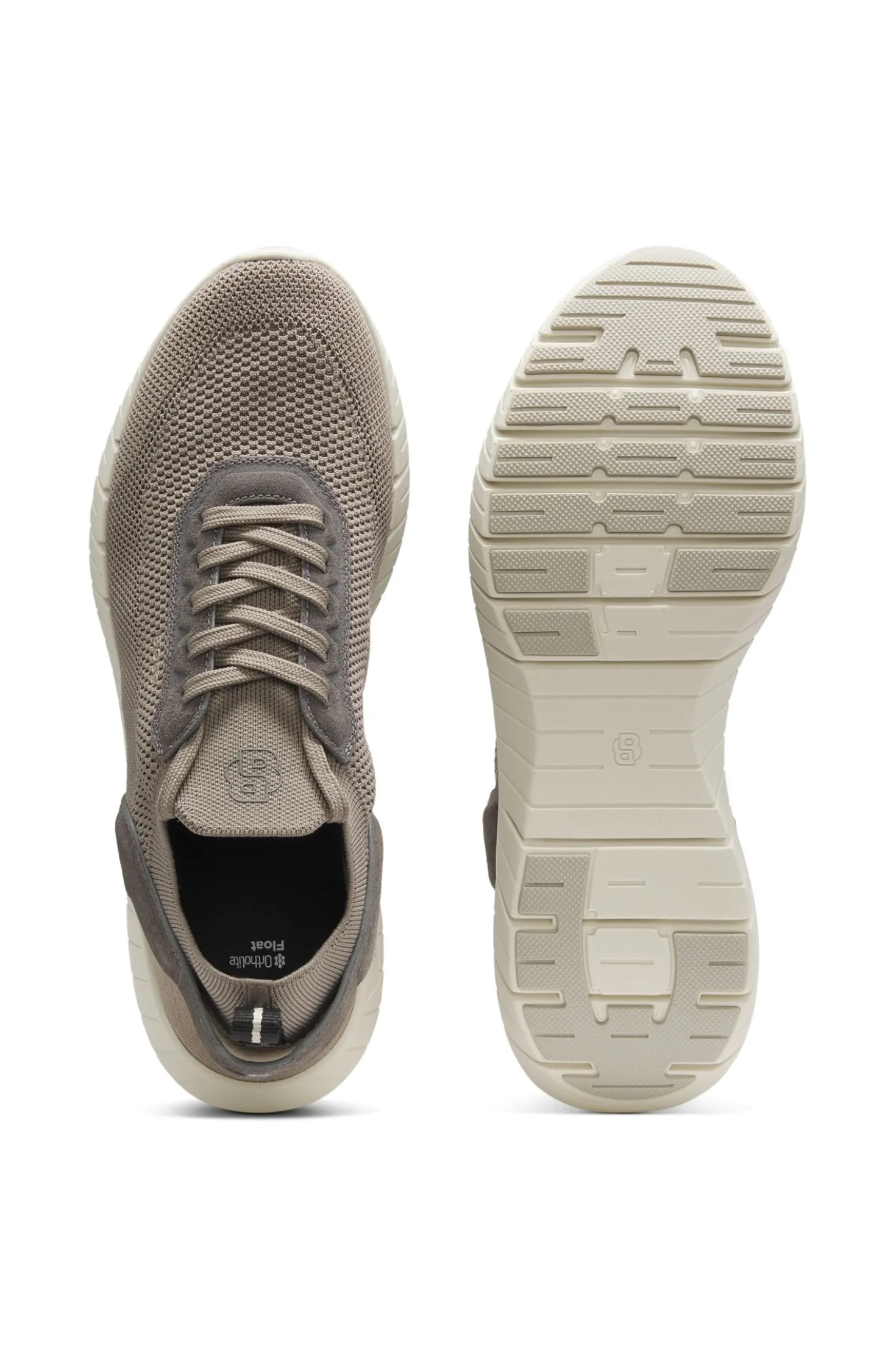 BOSS-MOTION Sneakers aus Strick mit Leder-Details