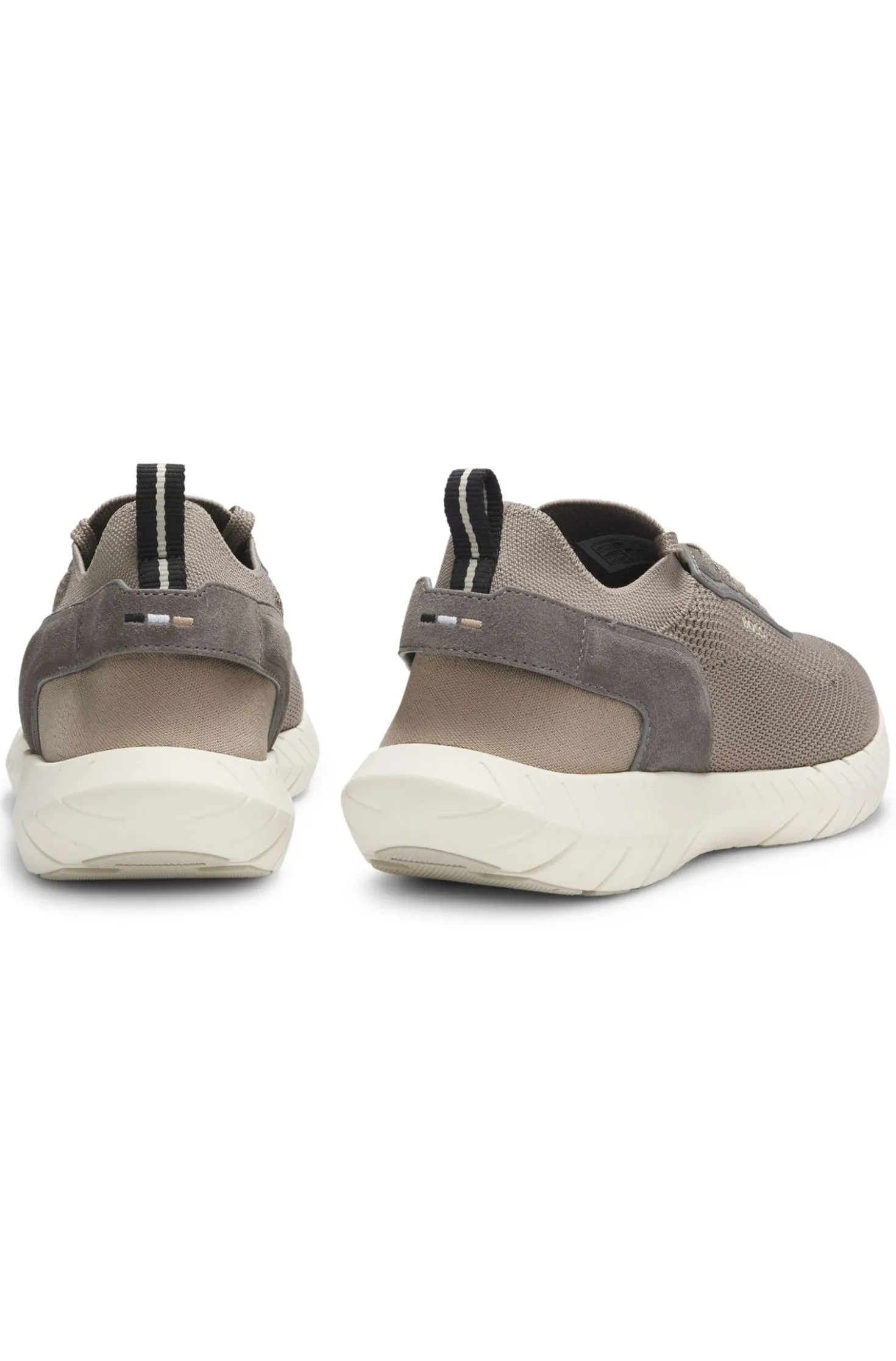 BOSS-MOTION Sneakers aus Strick mit Leder-Details