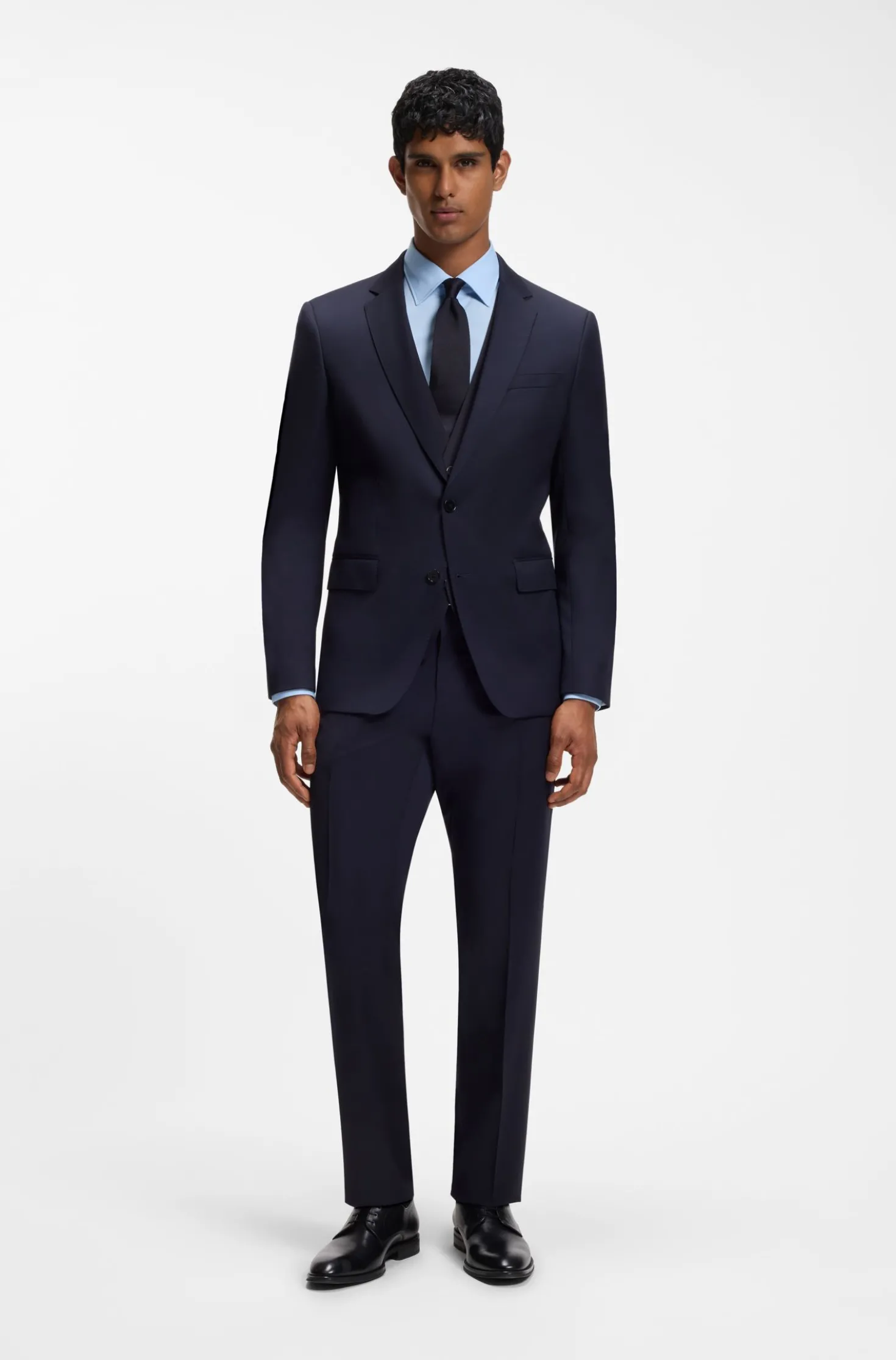 BOSS ONE Slim-Fit Weste aus Schurwoll-Serge