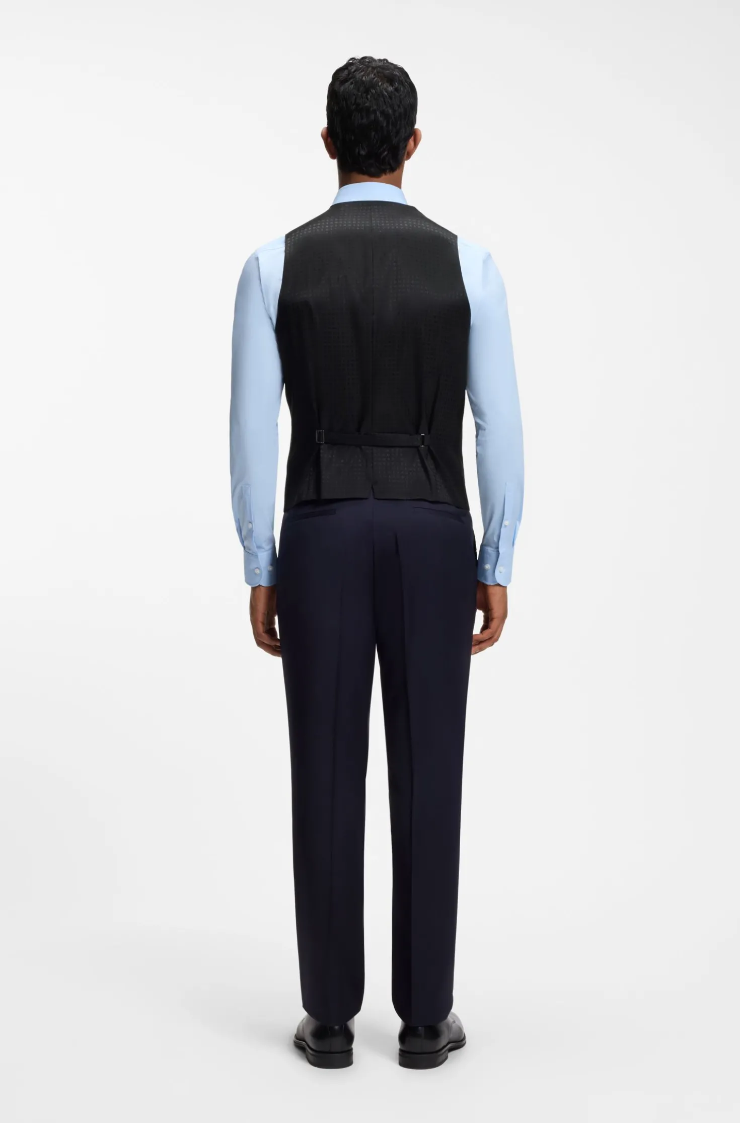 BOSS ONE Slim-Fit Weste aus Schurwoll-Serge