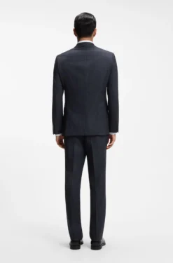 BOSS ONE Slim-Fit Zweiteiler aus karierter Schurwolle