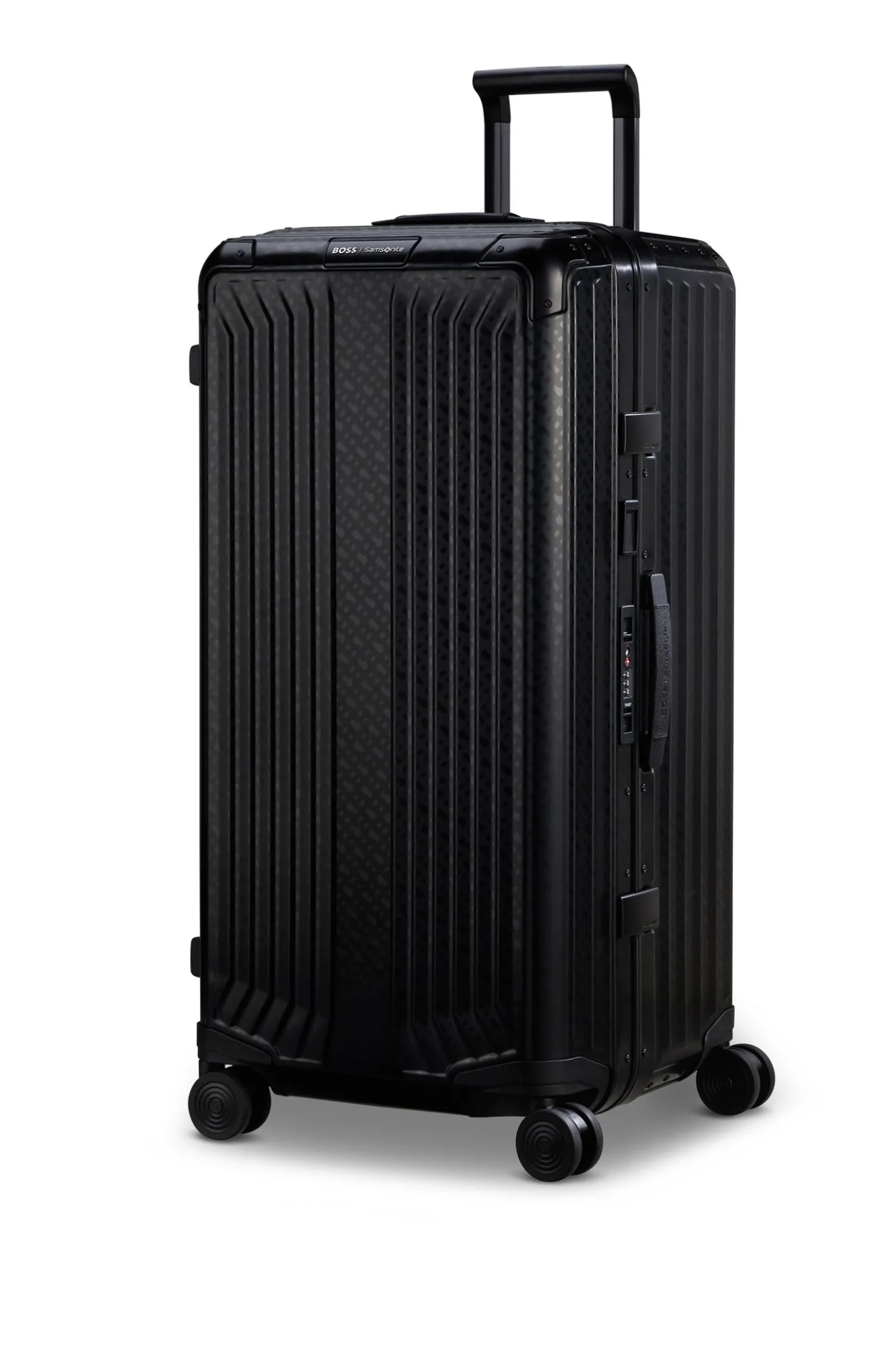 BOSS | Samsonite Koffer aus eloxiertem Aluminium mit 106 Liter Fassungsvermögen