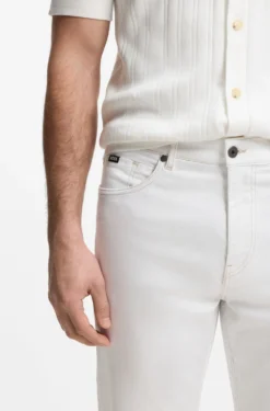 BOSS SELECTED BY SHOHEI OHTANI Jeans aus weißem Denim