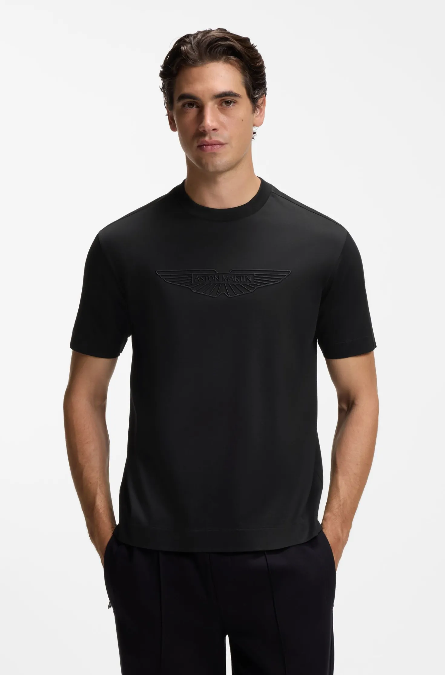 BOSS x ASTON MARTIN T-Shirt aus merzerisierter Baumwolle