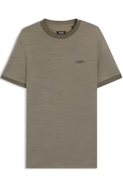 BOSS x ASTON MARTIN T-Shirt aus Wolle-Baumwoll-Jacquard
