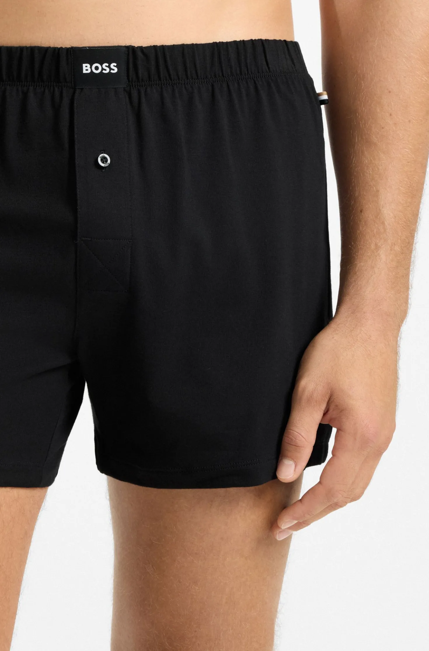 Boxershorts aus Stretch-Baumwolle im Zweierpack