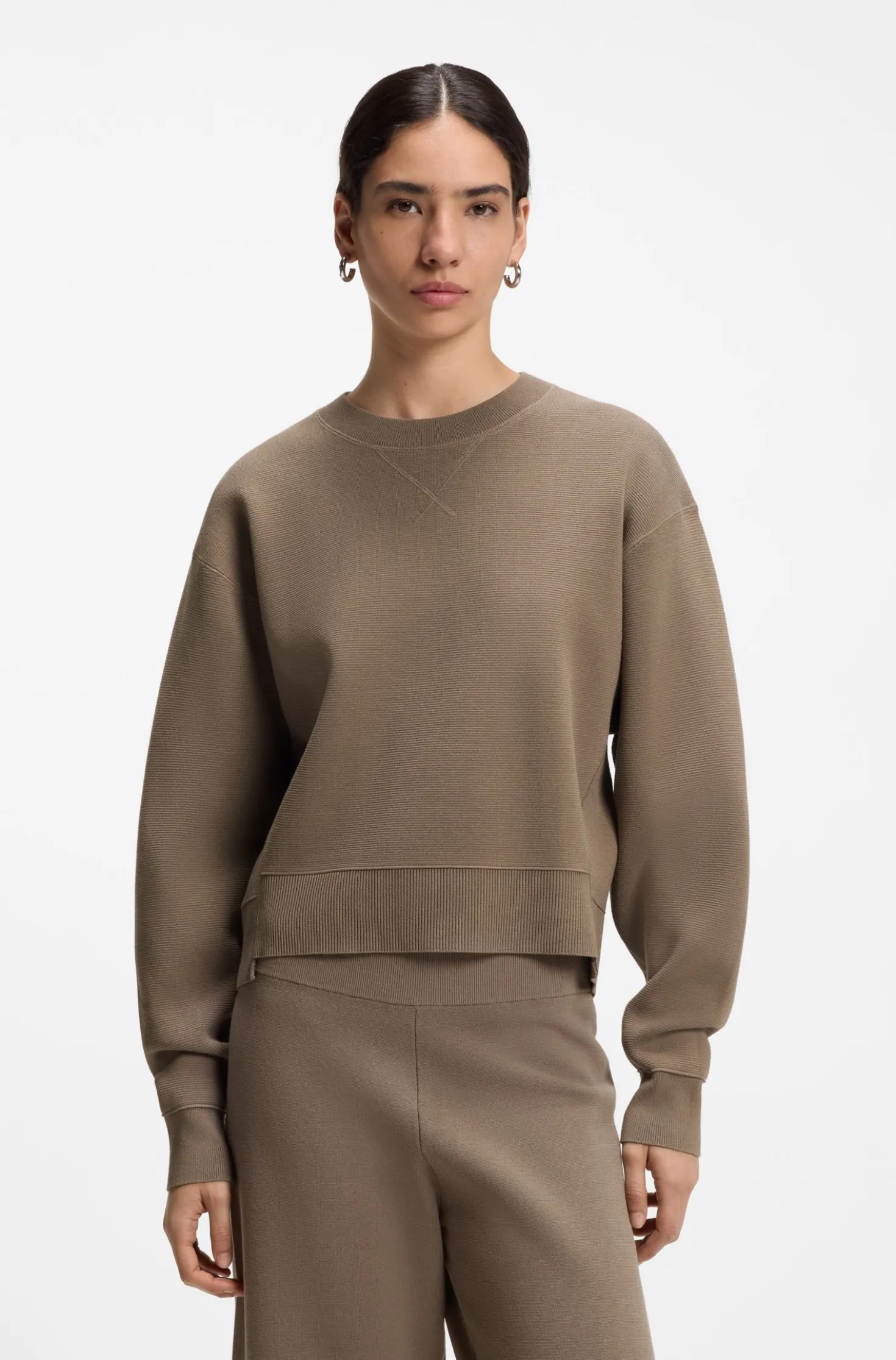 Boxy-Fit Pullover mit Stretch-Anteil