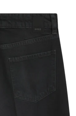 Boyfriend-Fit Jeans aus festem grauem Denim