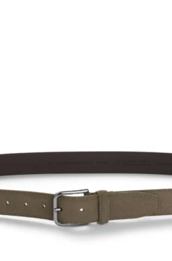 Business-Gürtel aus Leder mit polierter Schließe aus Metall