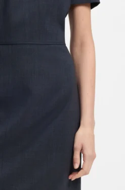 Business-Kleid aus melierter Schurwolle
