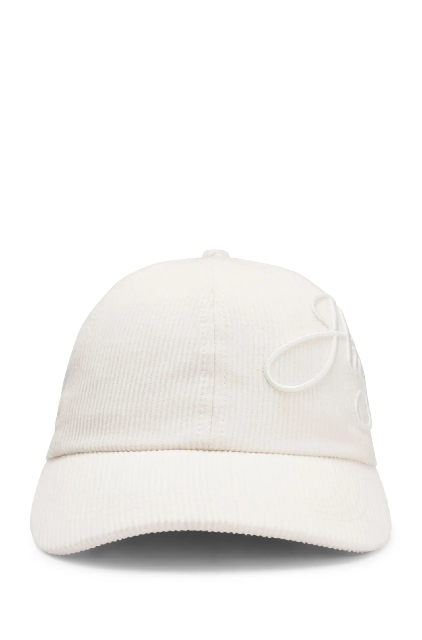 Cap aus Baumwoll-Cord mit Logo-Stickerei
