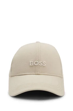 Cap aus Baumwoll-Twill mit tonaler Logo-Stickerei