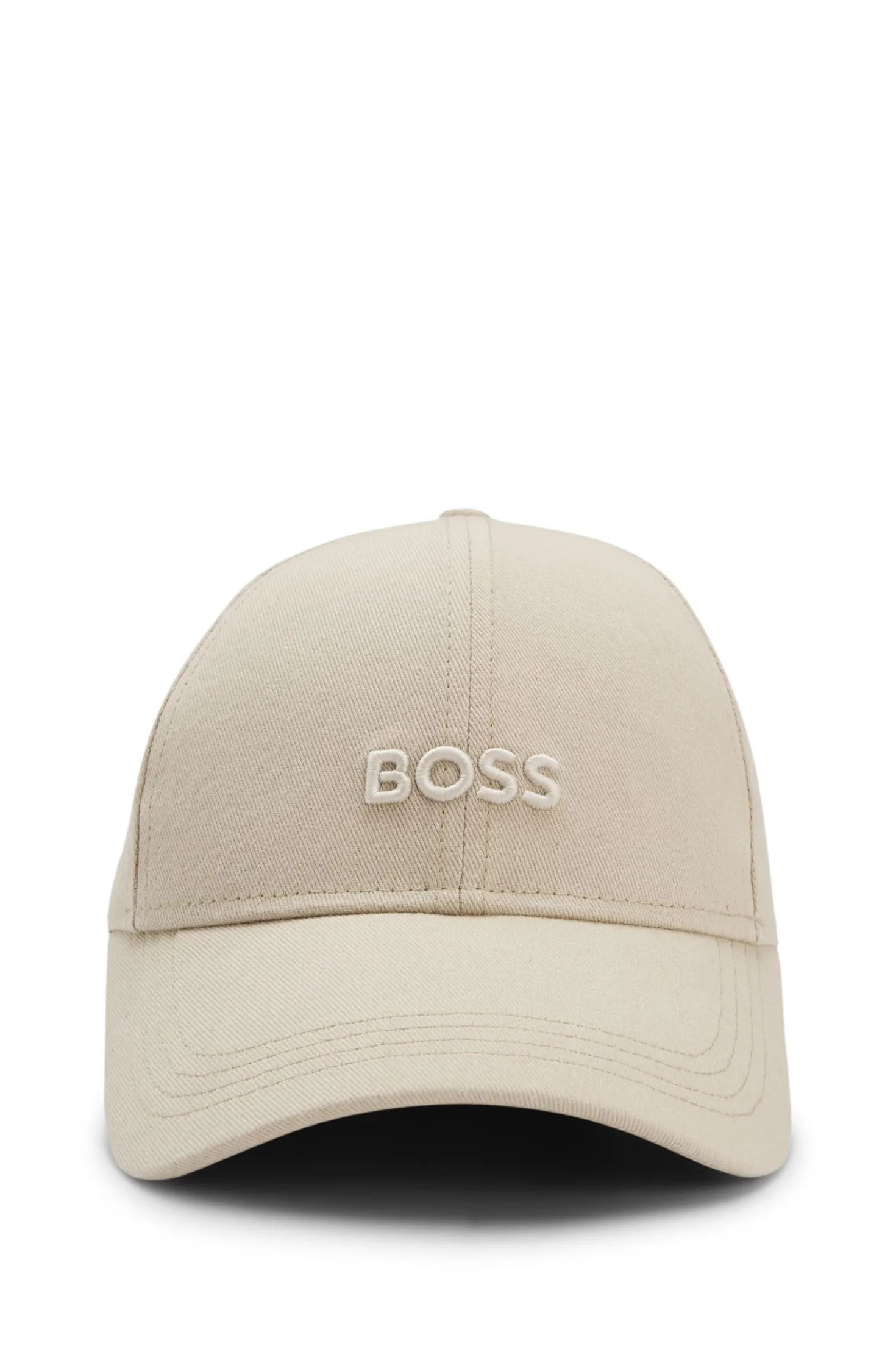 Cap aus Baumwoll-Twill mit tonaler Logo-Stickerei