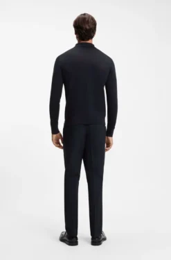 Cardigan aus Schurwolle mit Polokragen