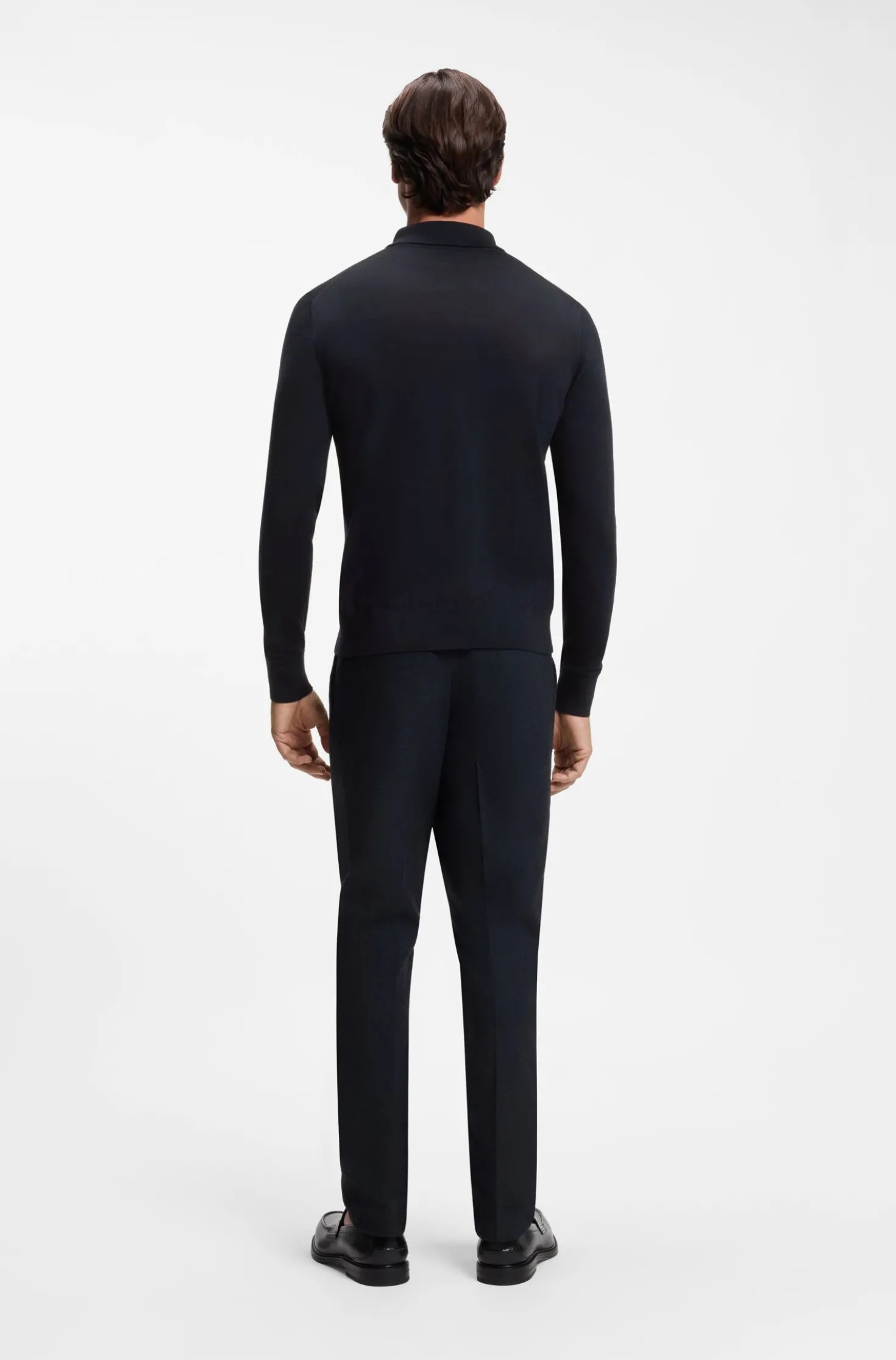 Cardigan aus Schurwolle mit Polokragen