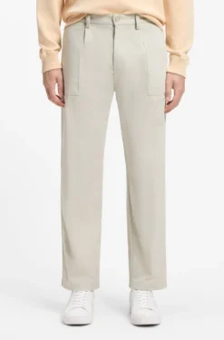 Chino aus Baumwoll-Mix mit Bundfalte und aufgesetzter Tasche