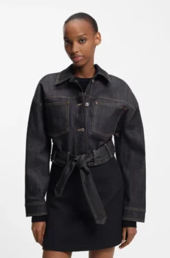 Cropped-Jacke aus japanischem Selvedge-Denim